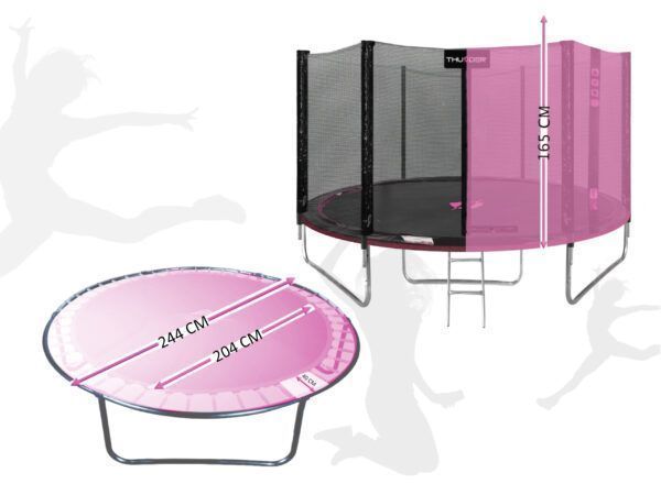 Батут THUNDER OUTSIDE PRO 8FT рожевий 244 см OUTSIDE-PRO-8FT-PINK фото