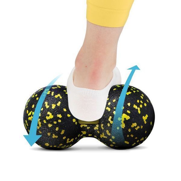Масажний м'яч подвійний 4FIZJO EPP DuoBall 12 Black/Yellow (P-5907222931332) 154261-2692 фото