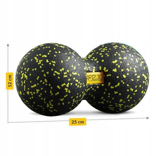 Масажний м'яч подвійний 4FIZJO EPP DuoBall 12 Black/Yellow (P-5907222931332) 154261-2692 фото