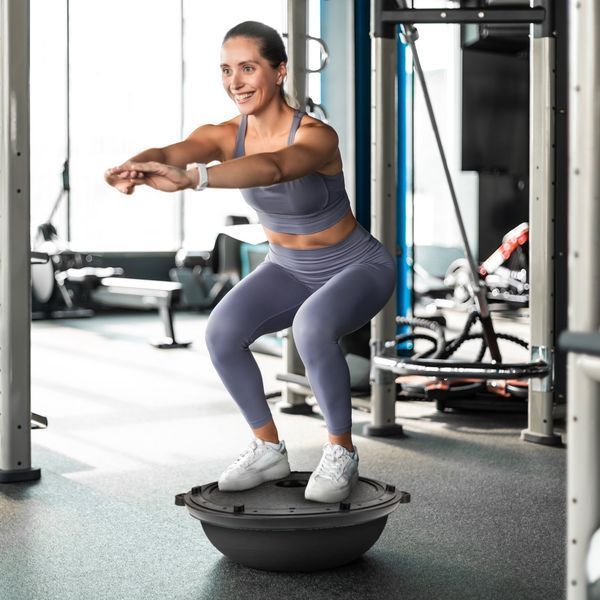 Балансувальна півсфера Gymtek G-42644 Чорна &ndash; тренажер для балансу, силових і кардіо вправ вдома 5905884426449 фото