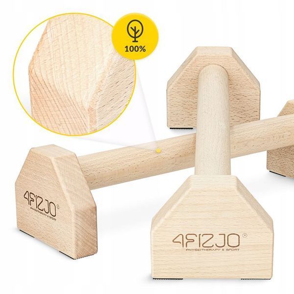 Упори для віджимань (паралетси) 4FIZJO 40 см дерев'яні (P-5905973407045) P-5905973407045 фото