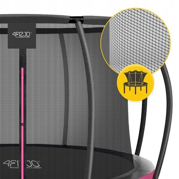 Батут із внутрішньою сіткою 4FIZJO PRO 10FT 312 см Black/Pink (P-5907739314604) 150653-2692 фото