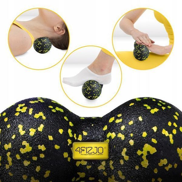 Масажний м'яч подвійний 4FIZJO EPP DuoBall 12 Black/Yellow (P-5907222931332) 154261-2692 фото