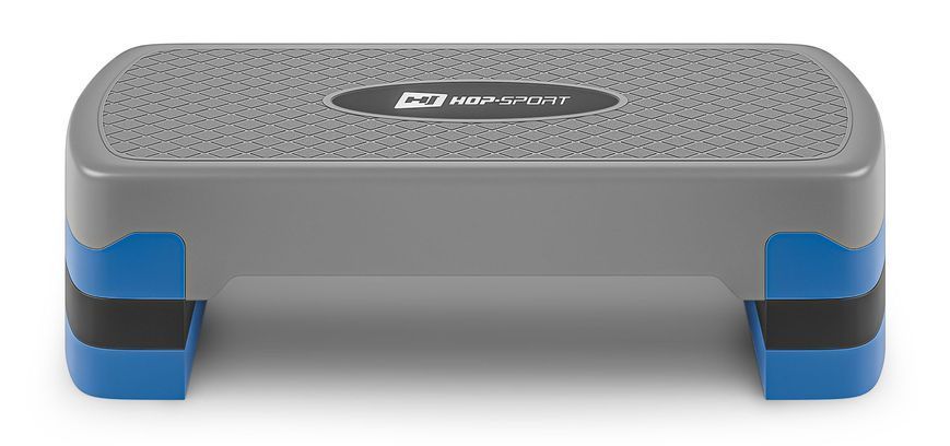 Степ-платформа Hop-Sport HS-PP020AS серо-синяя &ndash; универсальная регулируемая платформа для домашних аэробных тренировок 5902308226180 фото