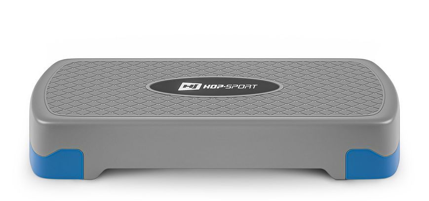 Степ-платформа Hop-Sport HS-PP020AS серо-синяя &ndash; универсальная регулируемая платформа для домашних аэробных тренировок 5902308226180 фото