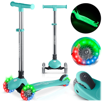 Дитячий триколісний самокат Ricokids Glow бірюзовий 765700 фото