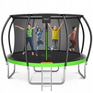 Батут із внутрішньою сіткою 4FIZJO PRO 14FT 435 см Black/Green (P-5907739314192) 150654-2692 фото