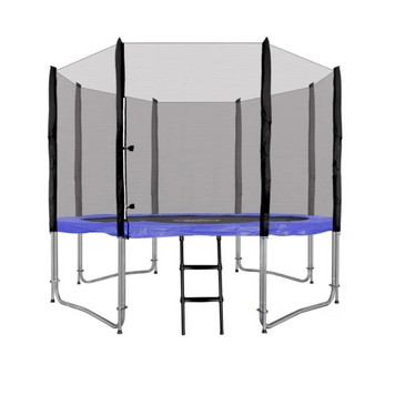 Батут SkyRamiz 305 см 10FT з зовнішньою сіткою та драбиною чорно-синій TRAMP.10FT.NIE фото