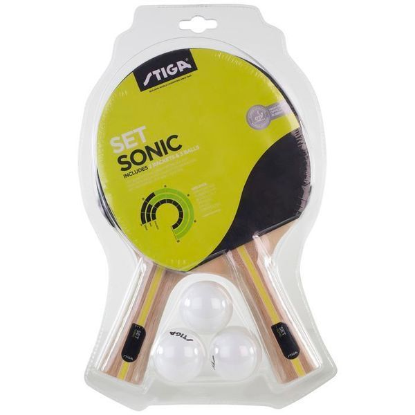Набір для настільного тенісу Stiga Sonic Hobby 2 Bats 3 Balls (1220-2816-01) 145077-1285036 фото