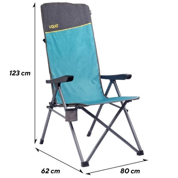 Крісло розкладне Uquip Justy XL Blue/Grey (244037) DAS303232 фото