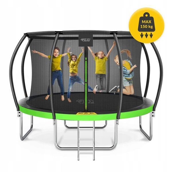 Батут із внутрішньою сіткою 4FIZJO PRO 14FT 435 см Black/Green (P-5907739314192) 150654-2692 фото