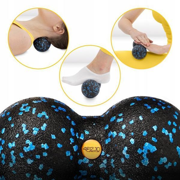 Масажний м'яч подвійний 4FIZJO EPP DuoBall 08 Black/Blue (P-5907222931318) 147918-2692 фото