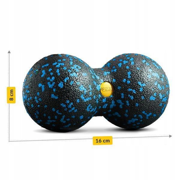 Масажний м'яч подвійний 4FIZJO EPP DuoBall 08 Black/Blue (P-5907222931318) 147918-2692 фото