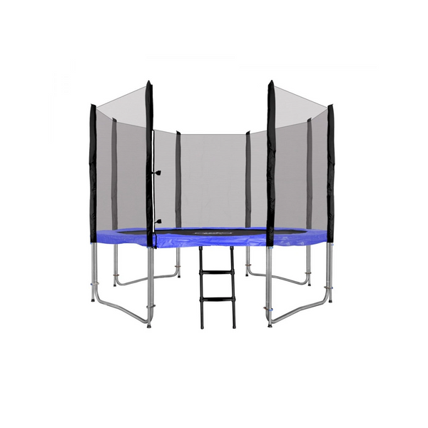 Батут SkyRamiz 305 см 10FT з зовнішньою сіткою та драбиною чорно-синій TRAMP.10FT.NIE фото