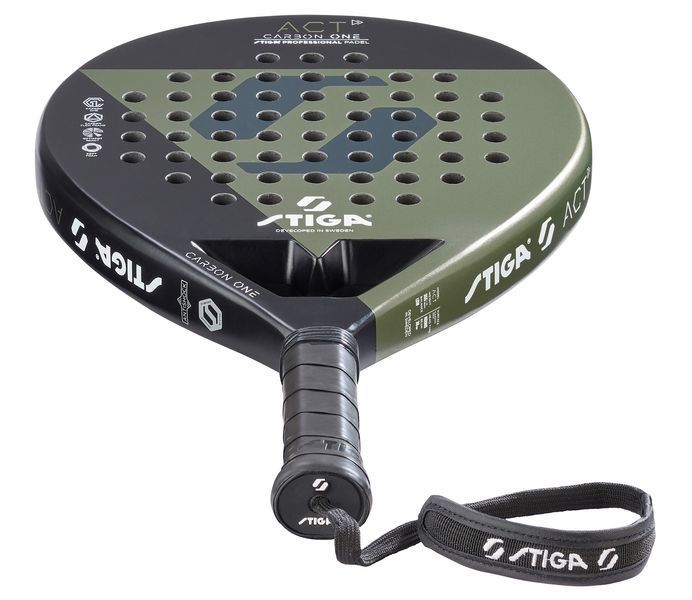 Ракетка для падел тенісу Stiga Racket ACT Black/Olive Green (2202-0919-01) 931518 фото