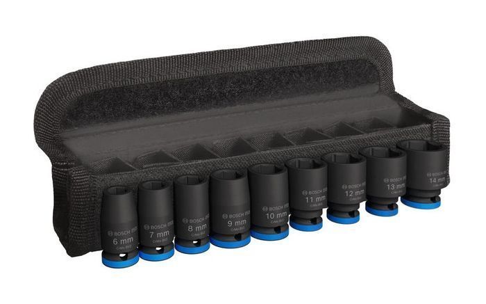 Набір ударних торцевих головок Bosch Professional Standart 9шт 1/4" 25мм 2.608.003.034 фото