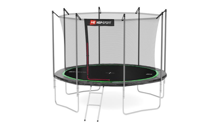 Батут Hop-Sport з внутрішньою сіткою (4 ноги) 10ft (305cm) Чорно-зелений 2897-1664 фото