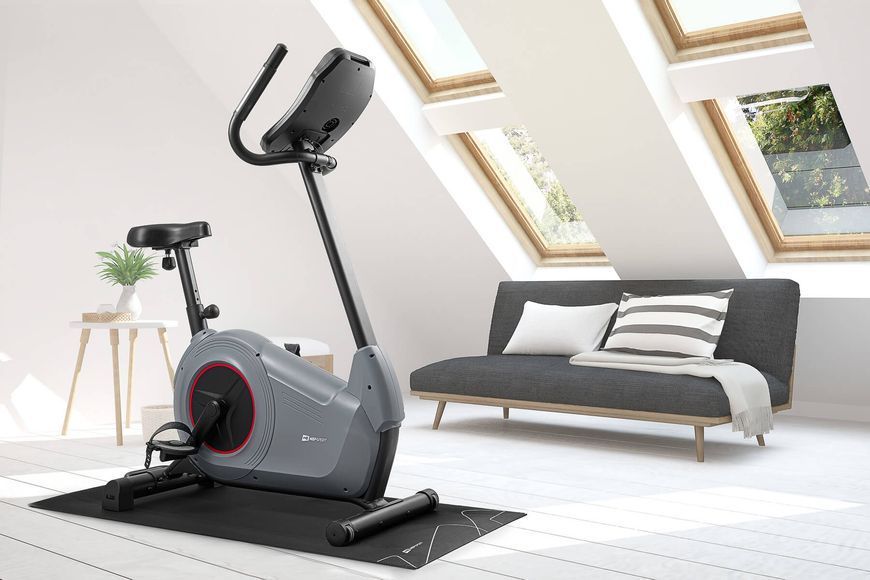 Велотренажер HS-100H Solid iConsole+ сірий &ndash; ефективний домашній електромагнітний велотренажер 5902308219984 фото