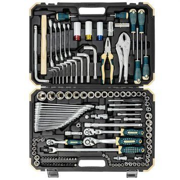 Набор инструментов 142+6 предмета 1/2", 3/8", 1/4" Rockforce RF-41421+6 65586 фото