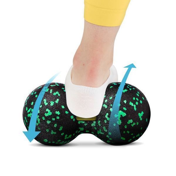 Масажний м'яч подвійний 4FIZJO EPP DuoBall 12 Black/Green (P-5907222931325) 147919-2692 фото