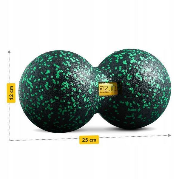 Масажний м'яч подвійний 4FIZJO EPP DuoBall 12 Black/Green (P-5907222931325) 147919-2692 фото