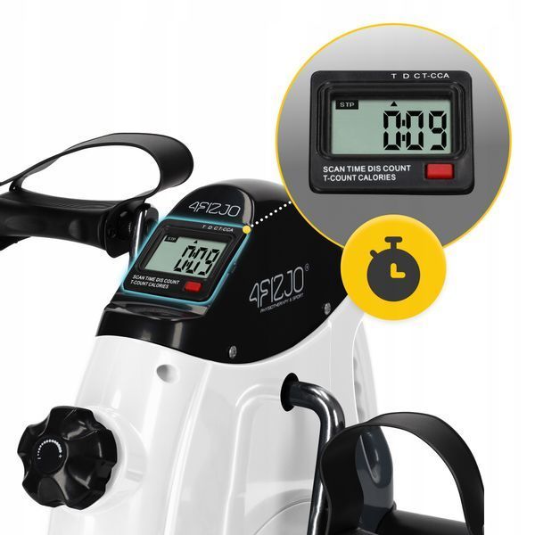 Міні велотренажер 4FIZJO Active 2 в 1 для рук та ніг White/Black (P-5905973406413) P-5905973406413 фото