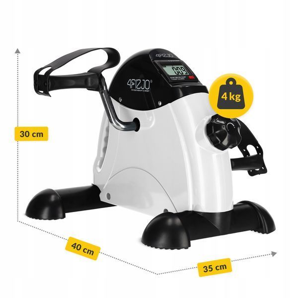 Міні велотренажер 4FIZJO Active 2 в 1 для рук та ніг White/Black (P-5905973406413) P-5905973406413 фото