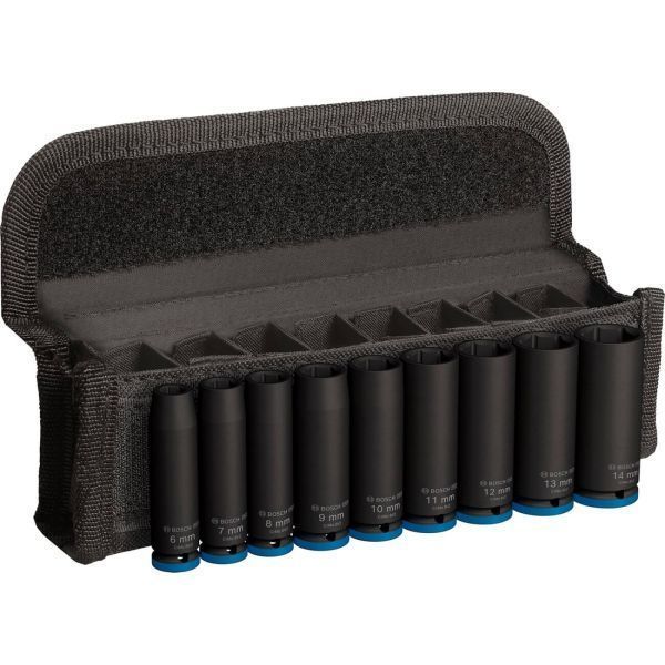 Набір ударних торцевих головок Bosch Professional Deep 9шт 1/4" 50мм 2.608.003.035 фото