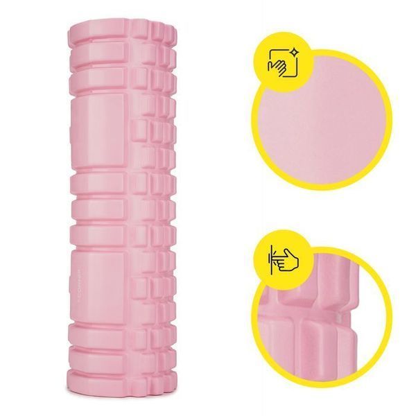 Масажний ролик Cornix EVA 45 x 14 см (валик, роллер) XR-0037 Light Pink 148329-2692 фото