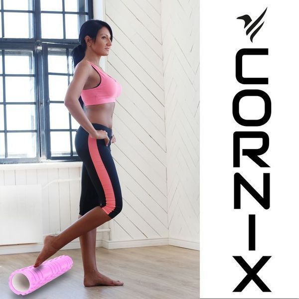 Масажний ролик Cornix EVA 45 x 14 см (валик, роллер) XR-0037 Light Pink 148329-2692 фото