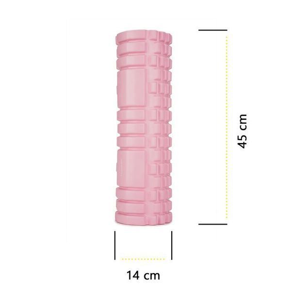 Масажний ролик Cornix EVA 45 x 14 см (валик, роллер) XR-0037 Light Pink 148329-2692 фото