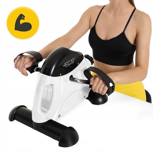 Міні велотренажер 4FIZJO Active 2 в 1 для рук та ніг White/Black (P-5905973406413) P-5905973406413 фото