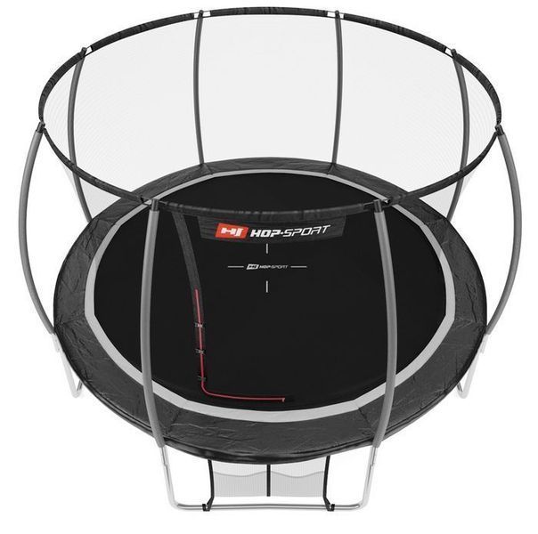 Батут Hop-Sport Premium з внутрішньою сіткою 12ft (366cm) Чорно-сірий 2901-1664 фото