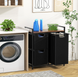 Кошик для білизни Costway Nordi 58 л в стилі Loft чорний 5900332063789 фото 3