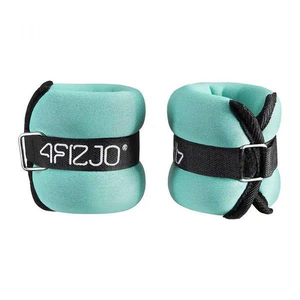 Обважнювачі-манжети для ніг та рук 4FIZJO 2 x 0.5 кг Black/Turquoise (P-5907739311887) P-5907739311887 фото