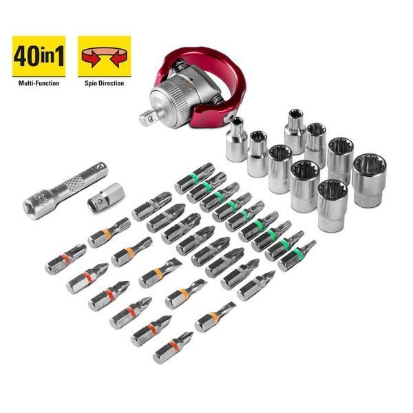 Викрутка з набором біт Trotec 40 pieces Bit and Socket Wrench Set (6200001005) DAS302815 фото