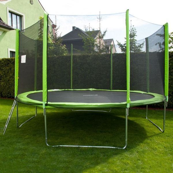 Батут Insportline Froggy Pro 366 см з захисною сіткою та драбинкою 2769-10 фото
