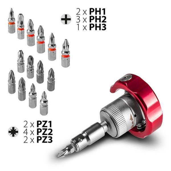 Викрутка з набором біт Trotec 40 pieces Bit and Socket Wrench Set (6200001005) DAS302815 фото
