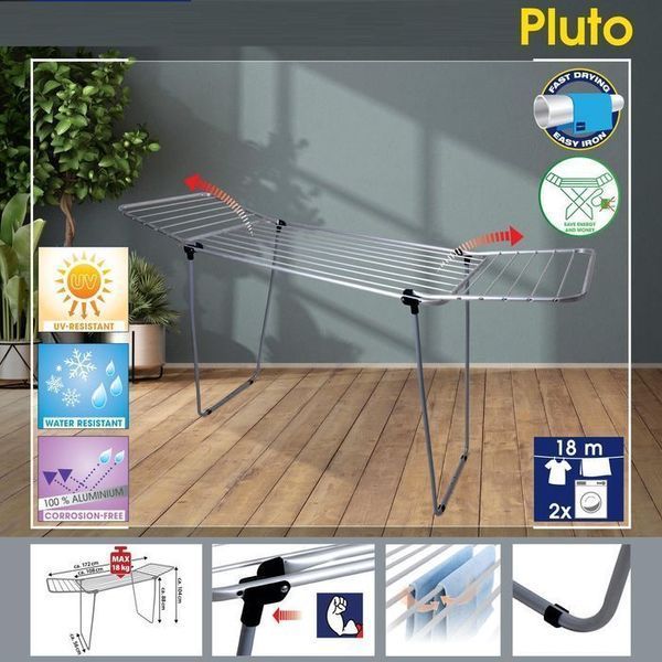 Сушарка для білизни підлогова Casa Si Pluto 18m Silver (CS92748Q05) DAS302868 фото