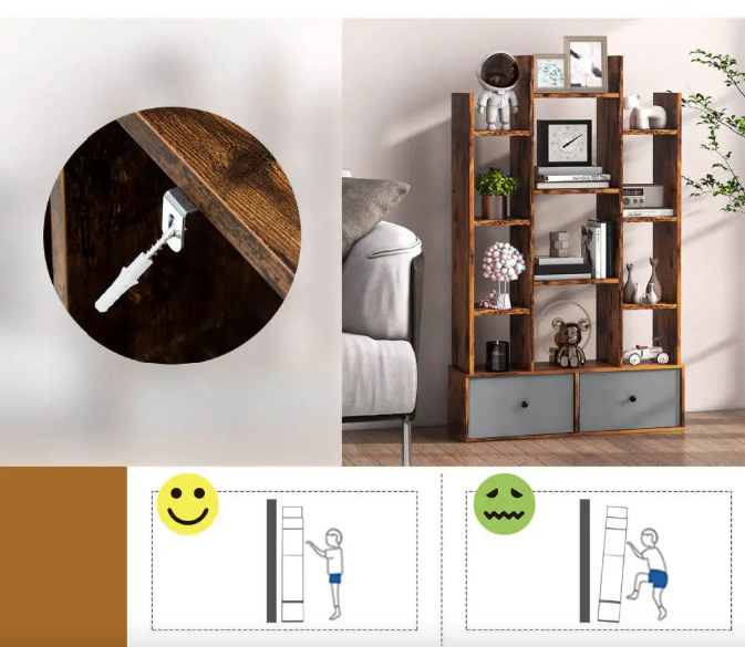 Стелаж Costway Drawer в стилі Loft 5903332069800 фото