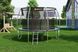 Батут Hop-Sport Premium з внутрішньою сіткою 12ft (366cm) Чорно-зелений 2902-1664 фото 4
