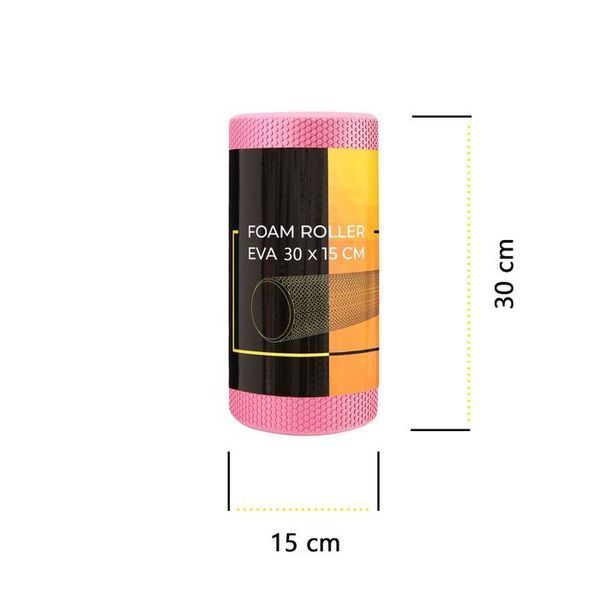 Масажний ролик Cornix EVA+ 30 x 15 см (валик, роллер) XR-0298 Pink XR-0298 фото
