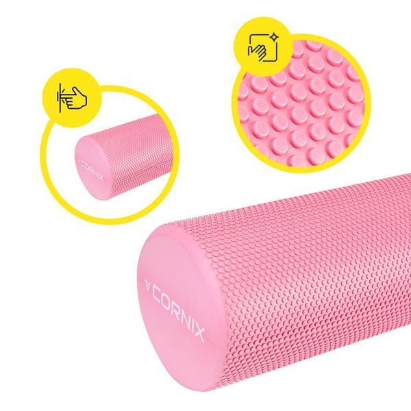 Масажний ролик Cornix EVA+ 30 x 15 см (валик, роллер) XR-0298 Pink XR-0298 фото