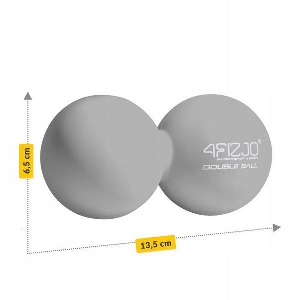 Масажний м'яч подвійний 4FIZJO Lacrosse Double Ball 6.5 x 13.5 см Grey (P-5907739314345) 154662-2692 фото