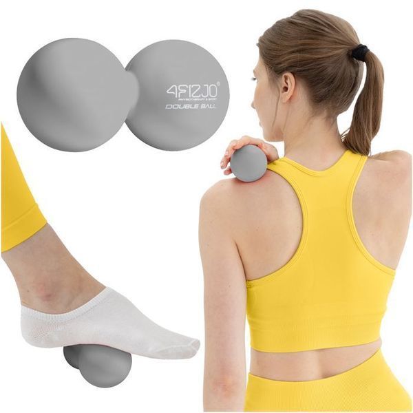 Масажний м'яч подвійний 4FIZJO Lacrosse Double Ball 6.5 x 13.5 см Grey (P-5907739314345) 154662-2692 фото