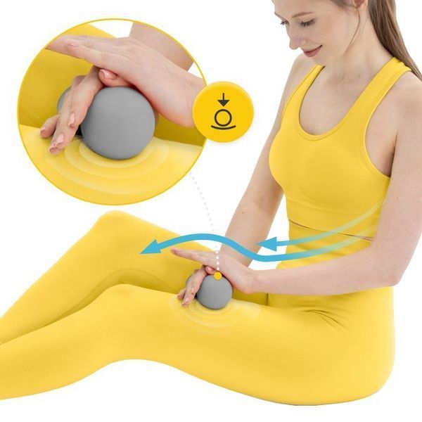 Масажний м'яч подвійний 4FIZJO Lacrosse Double Ball 6.5 x 13.5 см Grey (P-5907739314345) 154662-2692 фото