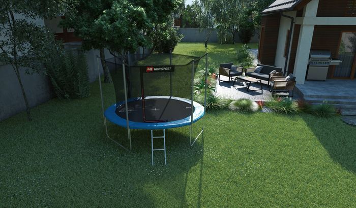 Батут Hop-Sport з внутрішньою сіткою 10ft (305cm) Синій 2088-1664 фото