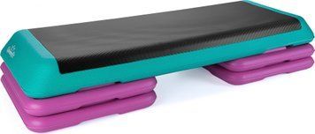 Степ-платформа для аеробіки 3-рівнева Queenfit Q-66863 з регульованою висотою та антиковзкою поверхнею 5907766668633 фото