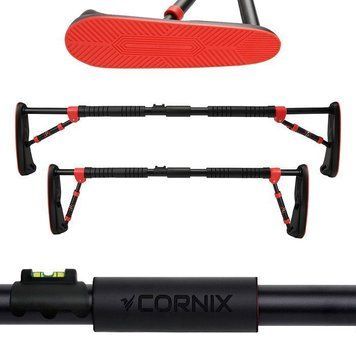 Турнік розсувний Cornix Elite 100-140 см XR-0291 Black/Red XR-0291 фото