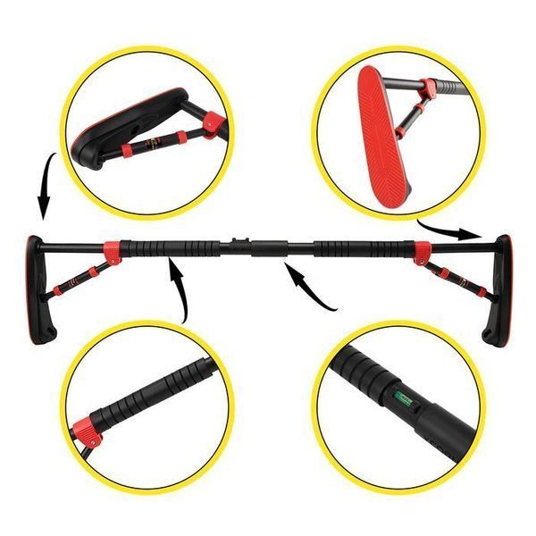Турнік розсувний Cornix Elite 100-140 см XR-0291 Black/Red XR-0291 фото